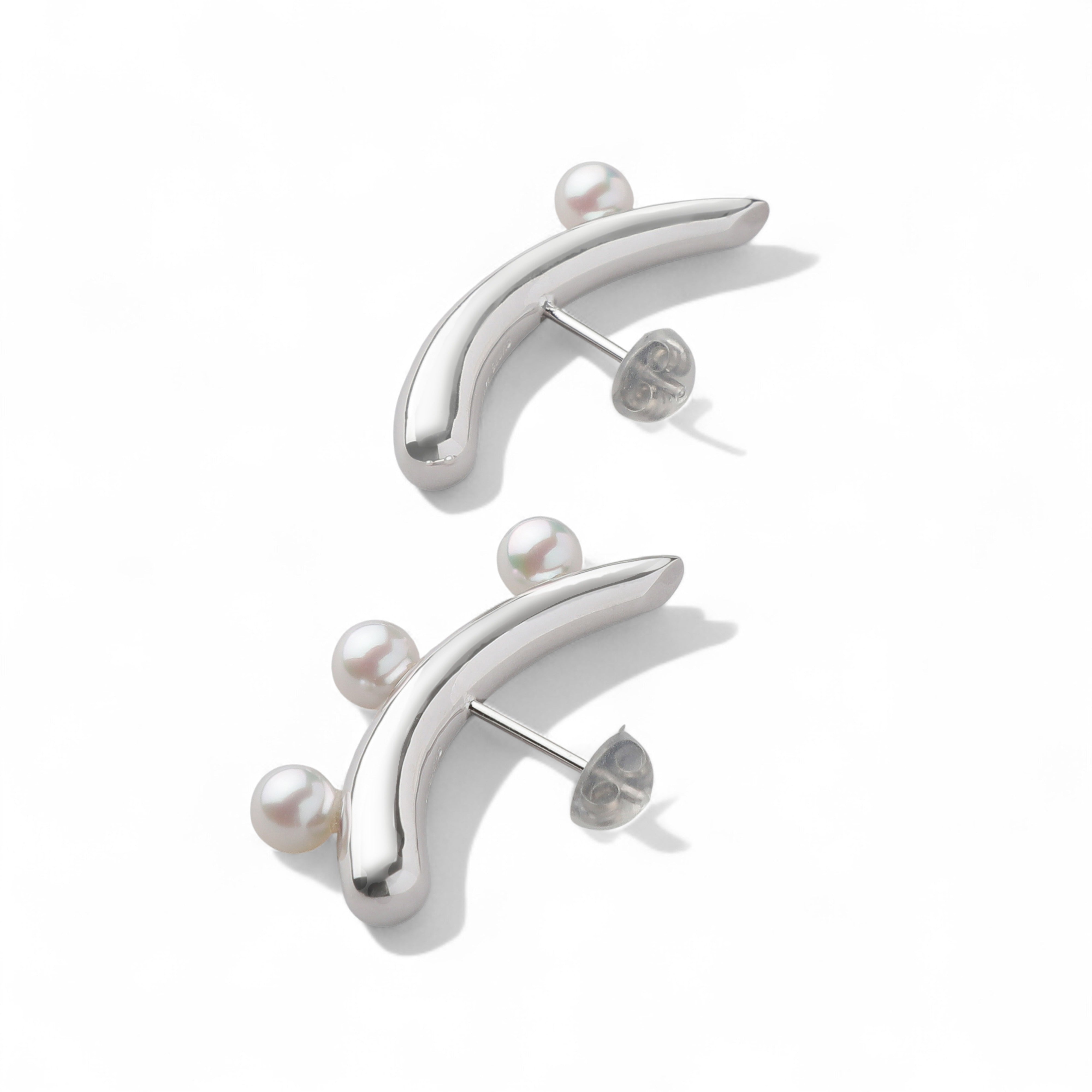 Mois Earrings Akoya Pearl 4.5–5.0mm SV925/PT900