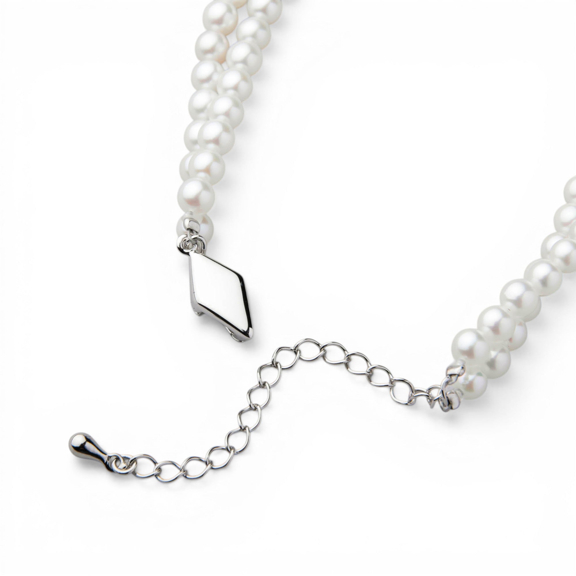 Akoya Pearl Double Strand Bracelet 4.0-4.5mm Clip & Adjuster Multi-strand