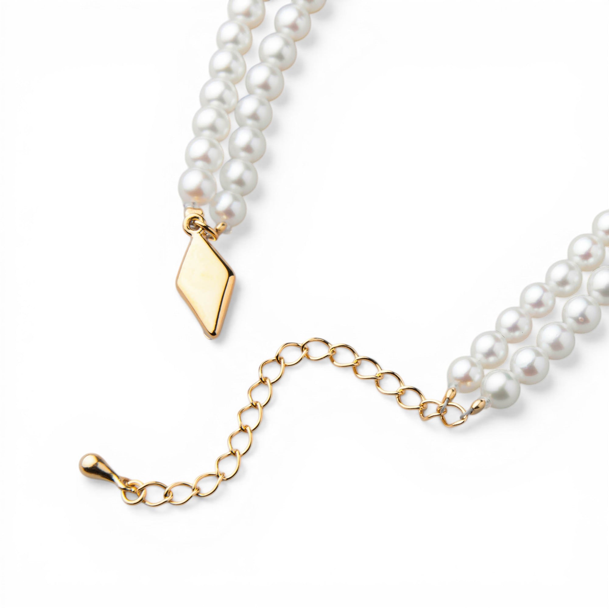 Akoya Pearl Double Strand Bracelet 4.0-4.5mm Clip & Adjuster Multi-strand