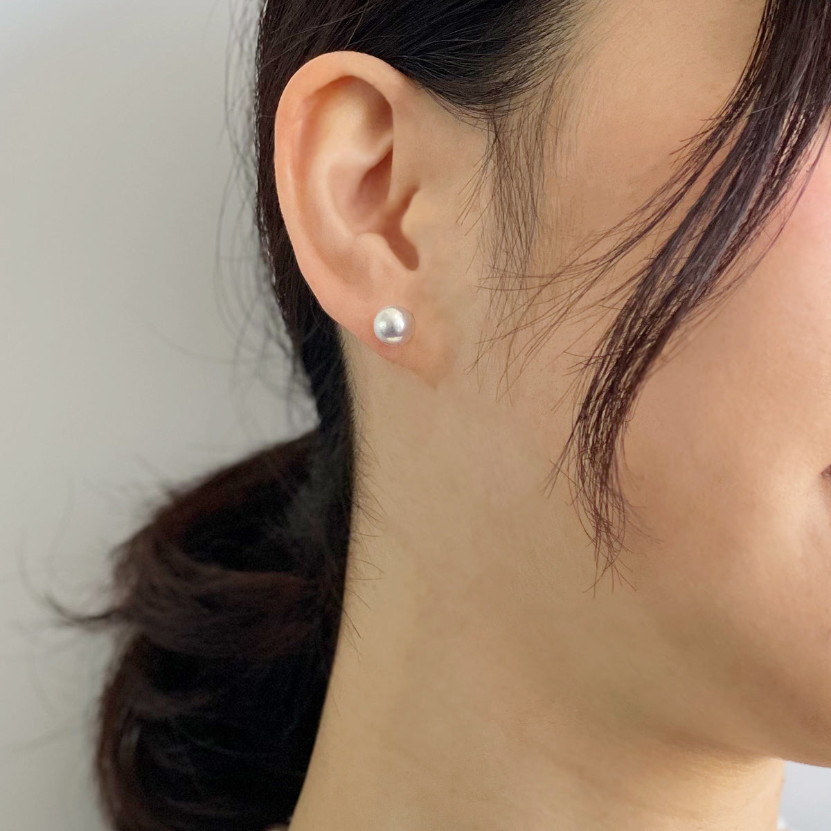Aurora HANADAMA Akoya Pearl Earrings 7.5-8.0mm PT900