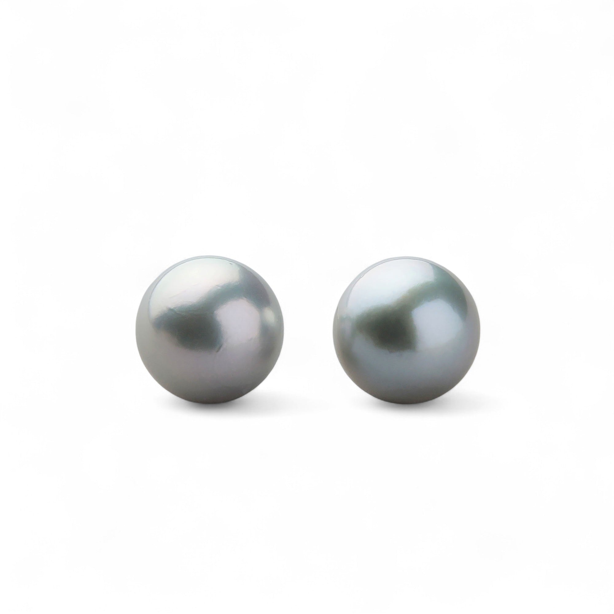 Akoya Pearl Earrings 8.0–8.5mm K14WG Gray