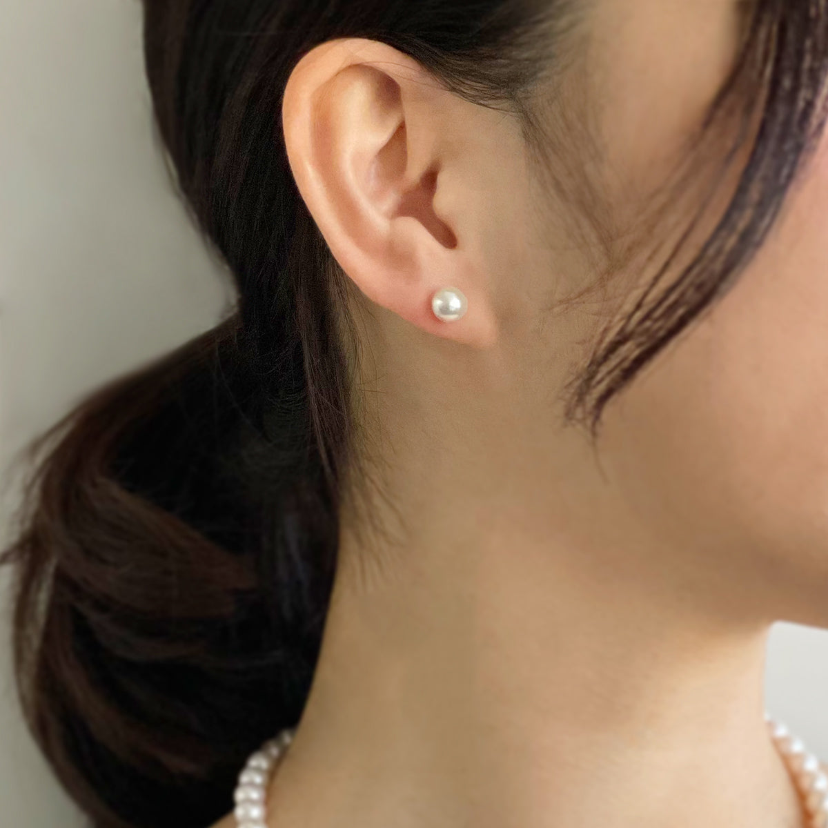 Aurora HANADAMA Akoya Pearl Earrings 7.0-7.5mm K18YG