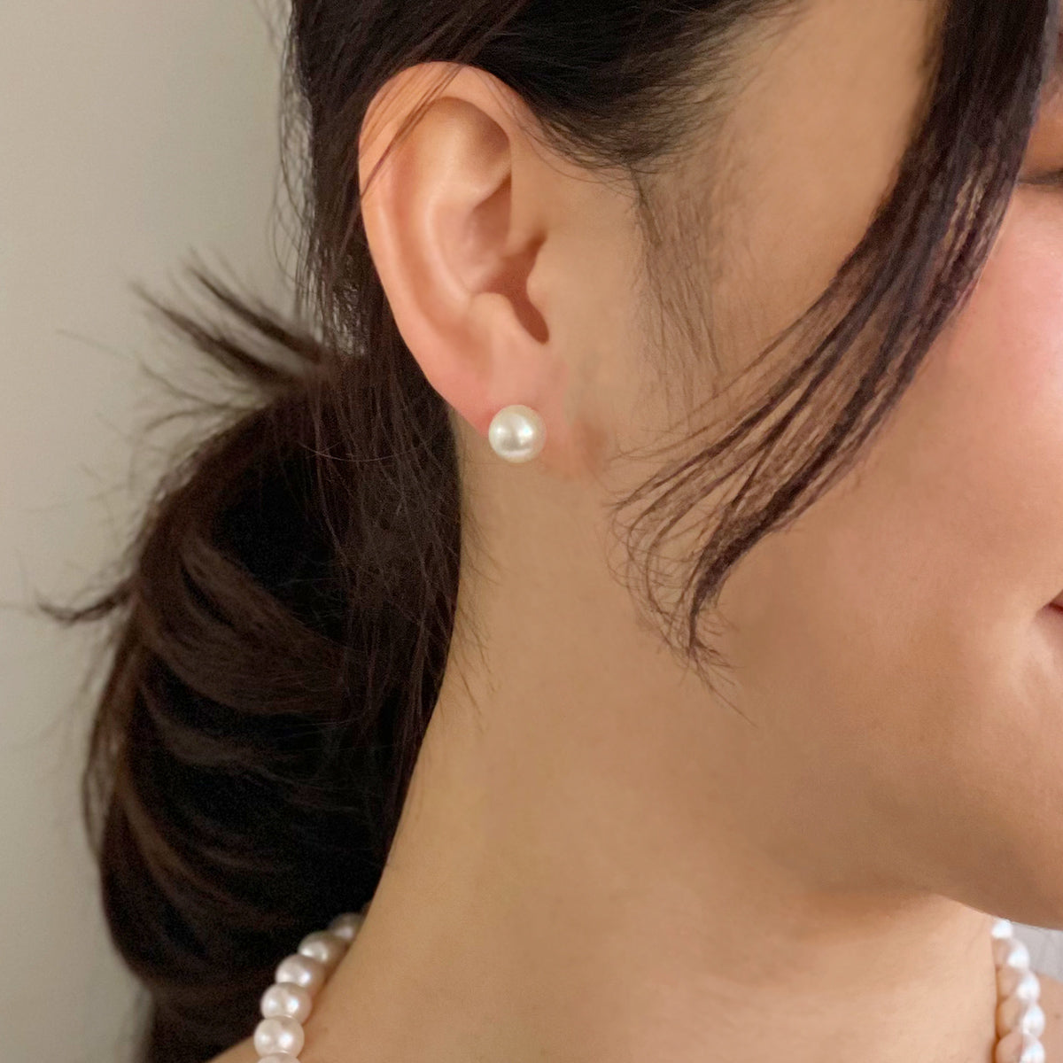 Aurora HANADAMA Akoya Pearl Earrings 8.5–9.0mm K18YG