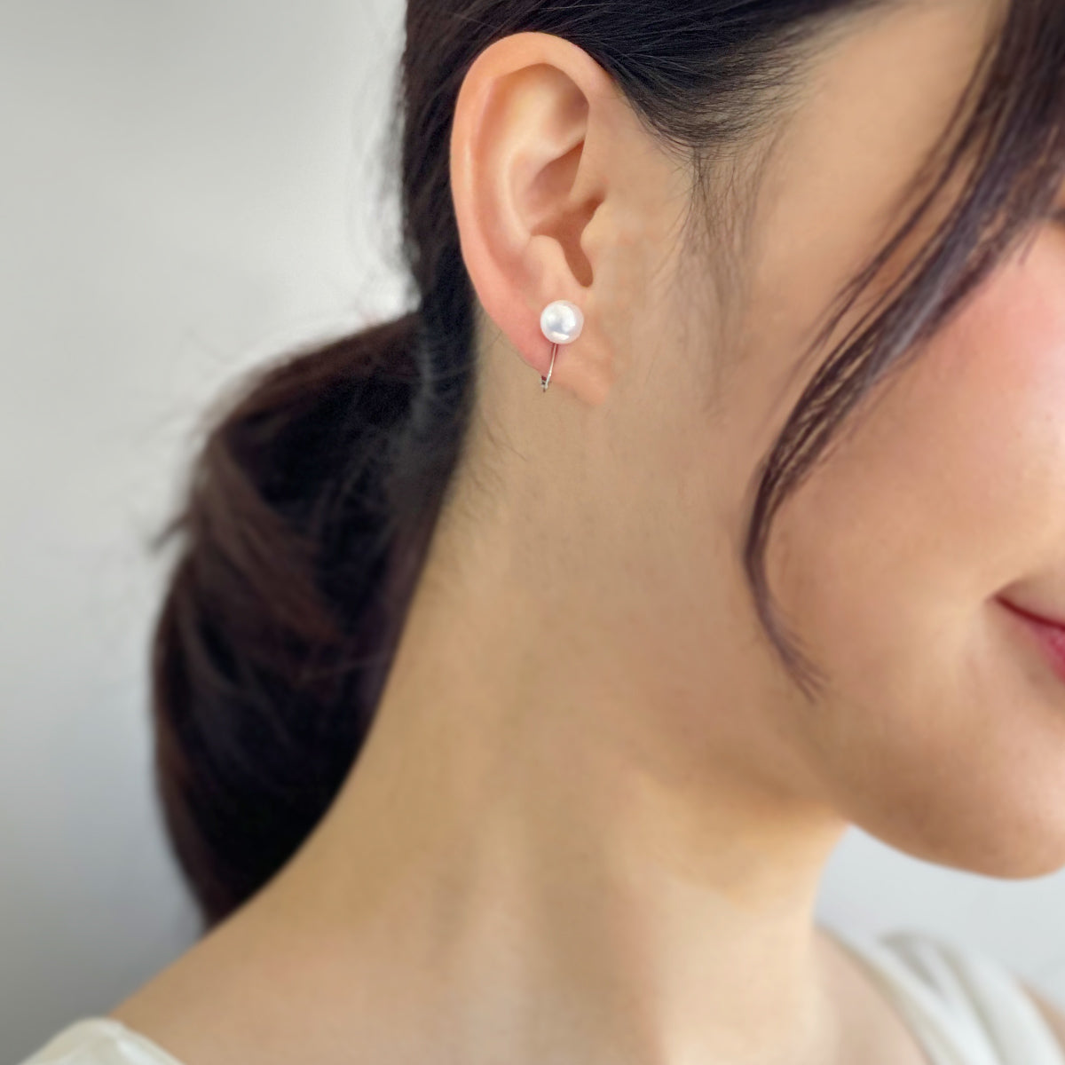 HANADAMA Akoya Pearl Clip-on Earrings 7.5-8.0mm K14WG