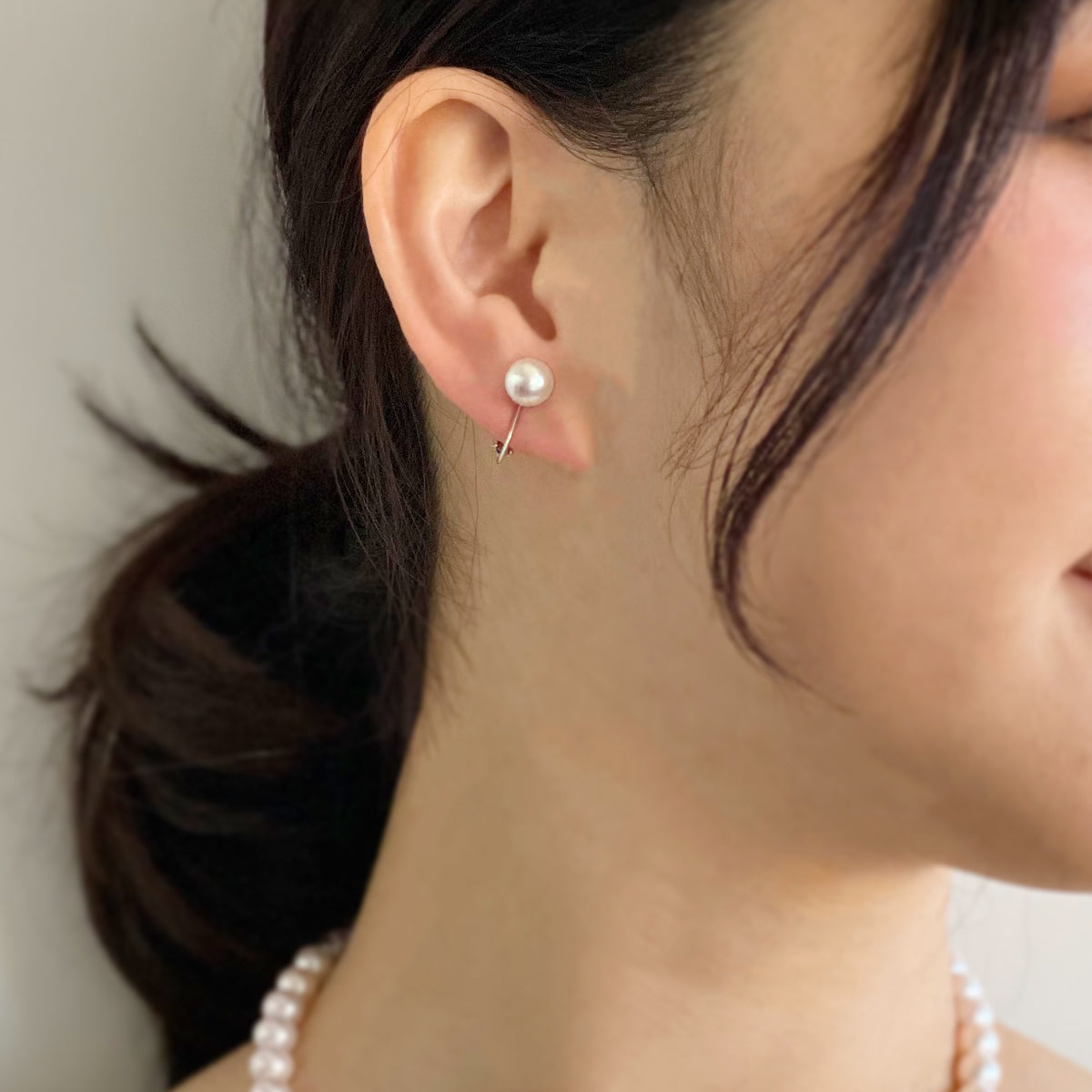 Akoya Pearl Clip-on Earrings 7.5-8.0mm K14WG
