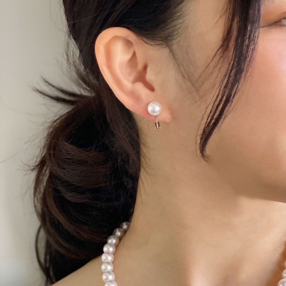 Akoya Pearl Clip-on Earrings 8.5-9.0mm K14WG