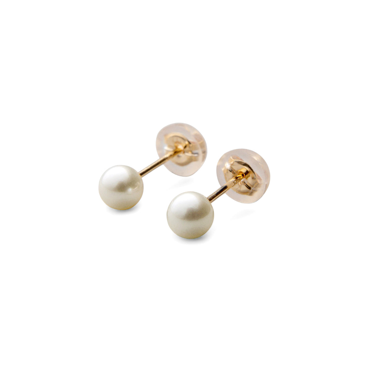 Akoya Pearl Stud Earrings 4.5-5.0mm K14WG/K18YG