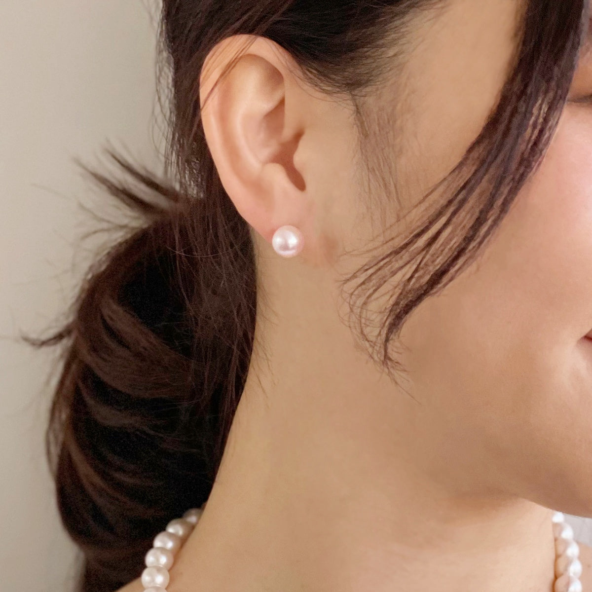 LUXE Akoya Pearl Earrings 8.5-9.0mm K18YG/PT900