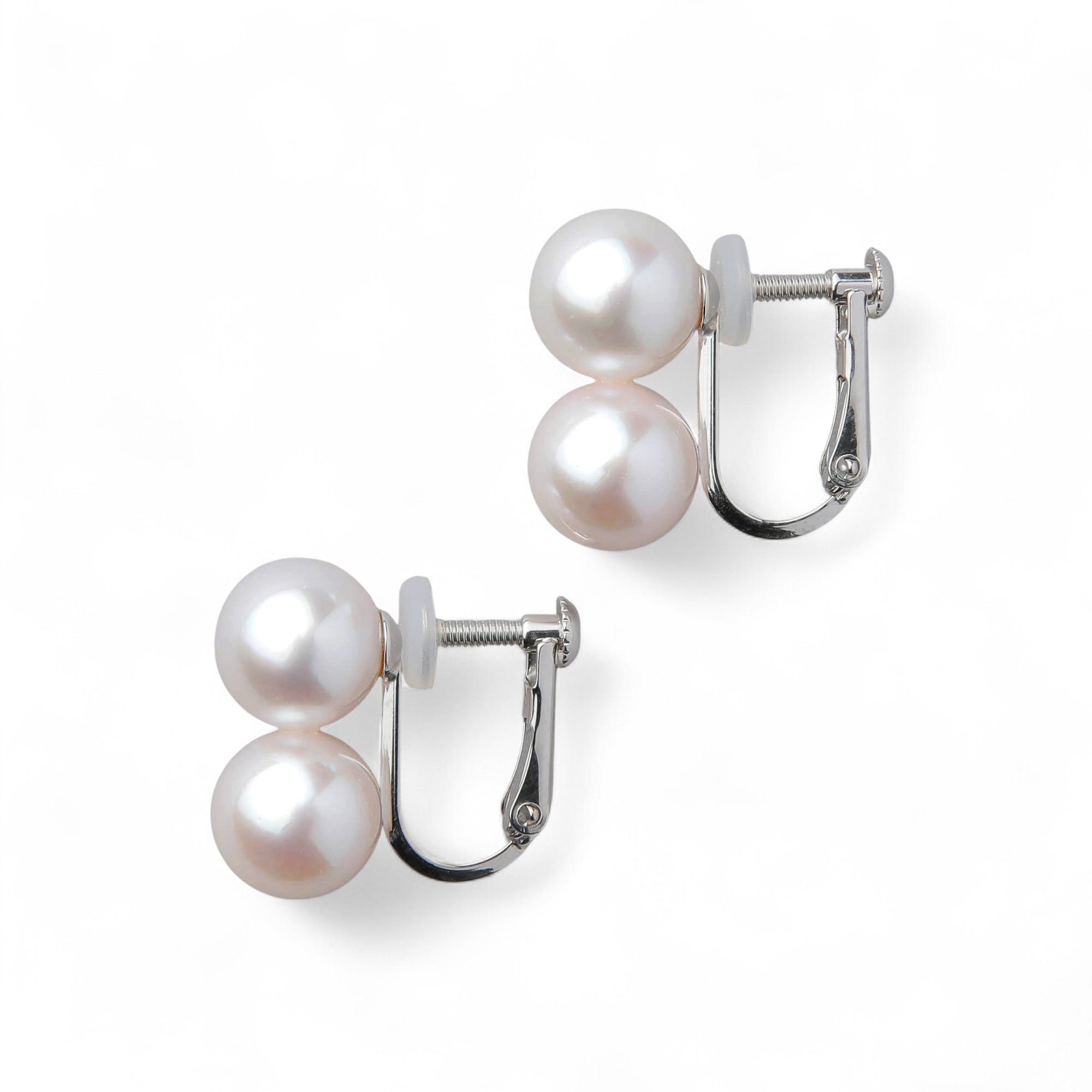 Carina Akoya Pearl Double Clip-on Earrings 7.5-8.0mm K18YG/K14WG