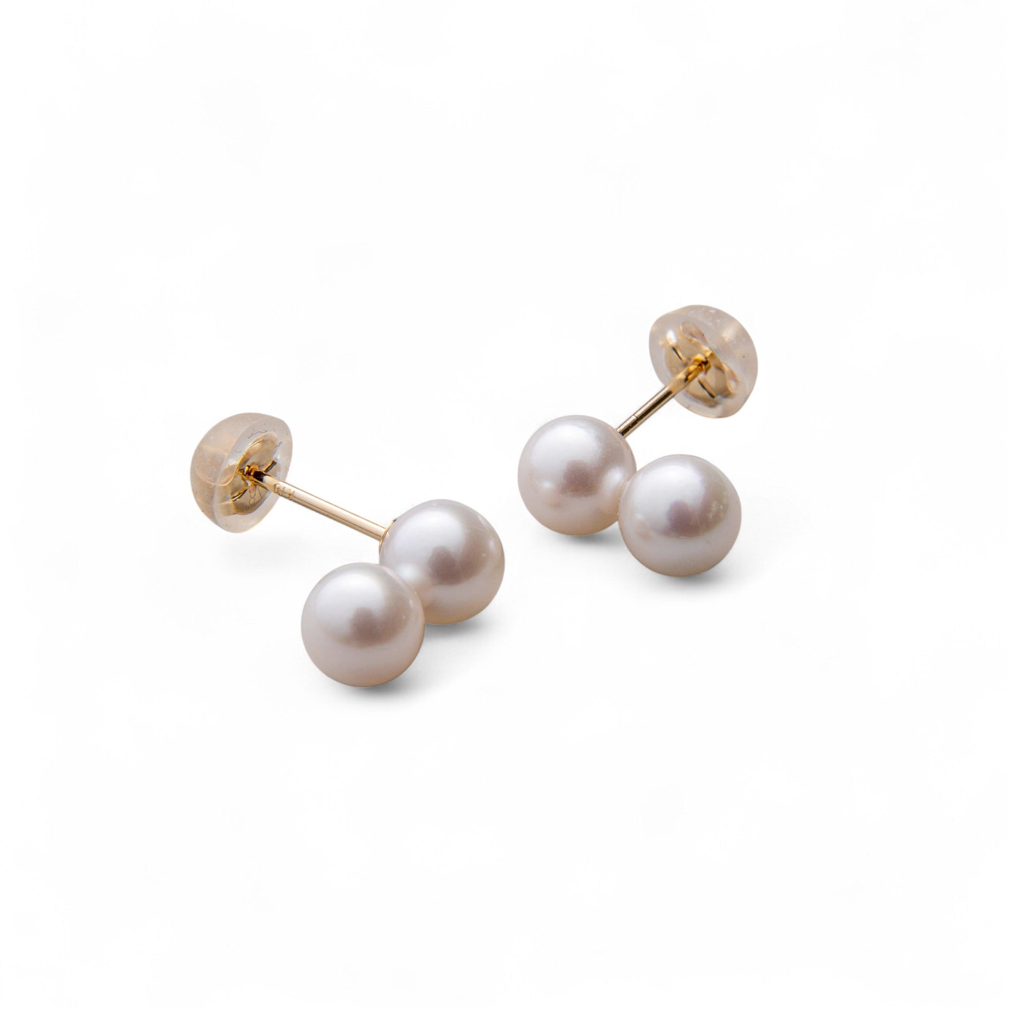 Carina Akoya Pearl Double Earrings 5.5-6.0mm K14WG/K18YG