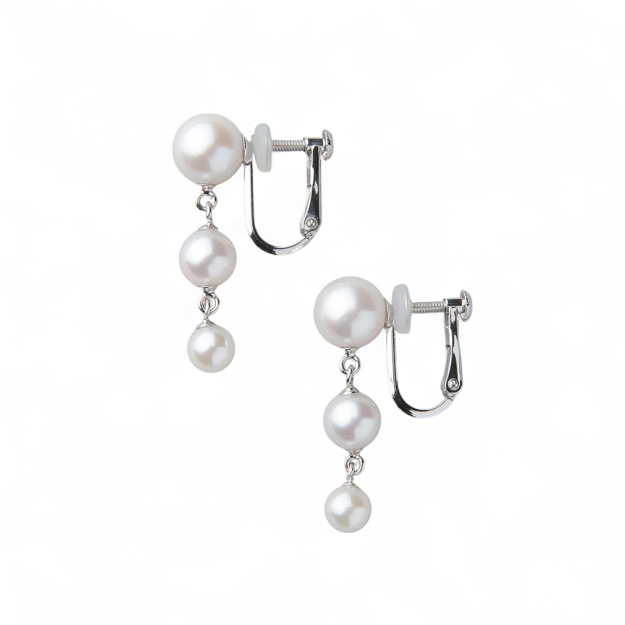 Carina Akoya Pearl Clip-on Earrings 4.5-7.5mm K18YG/K14WG
