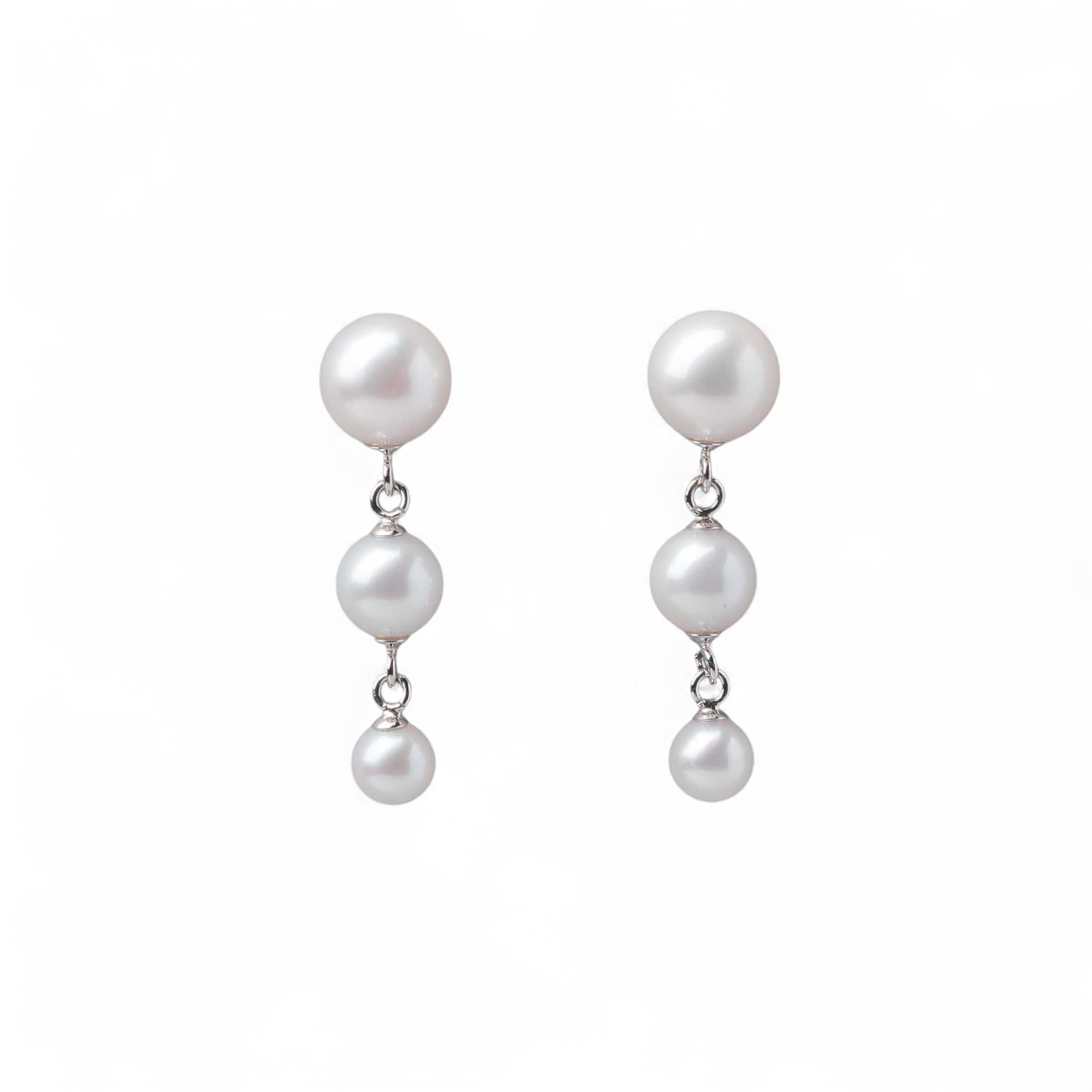 Carina Akoya Pearl Earrings 4.5-7.5mm K18YG/K14WG