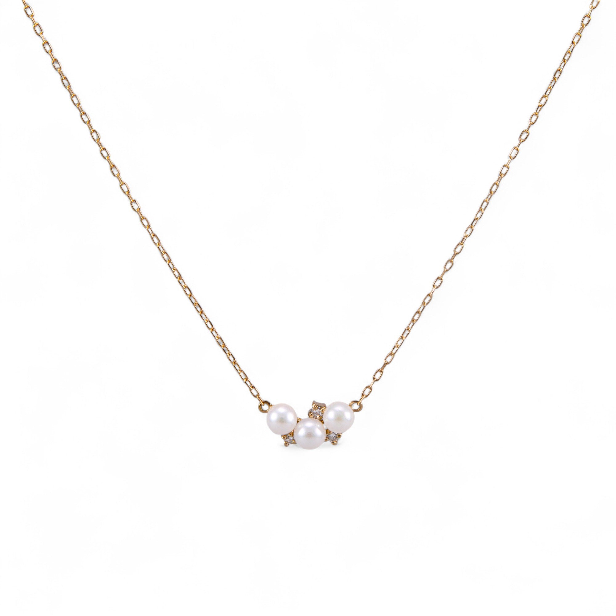 Petit Claire 阿古屋珍珠吊飾 3.0–3.5 mm K18WG/YG