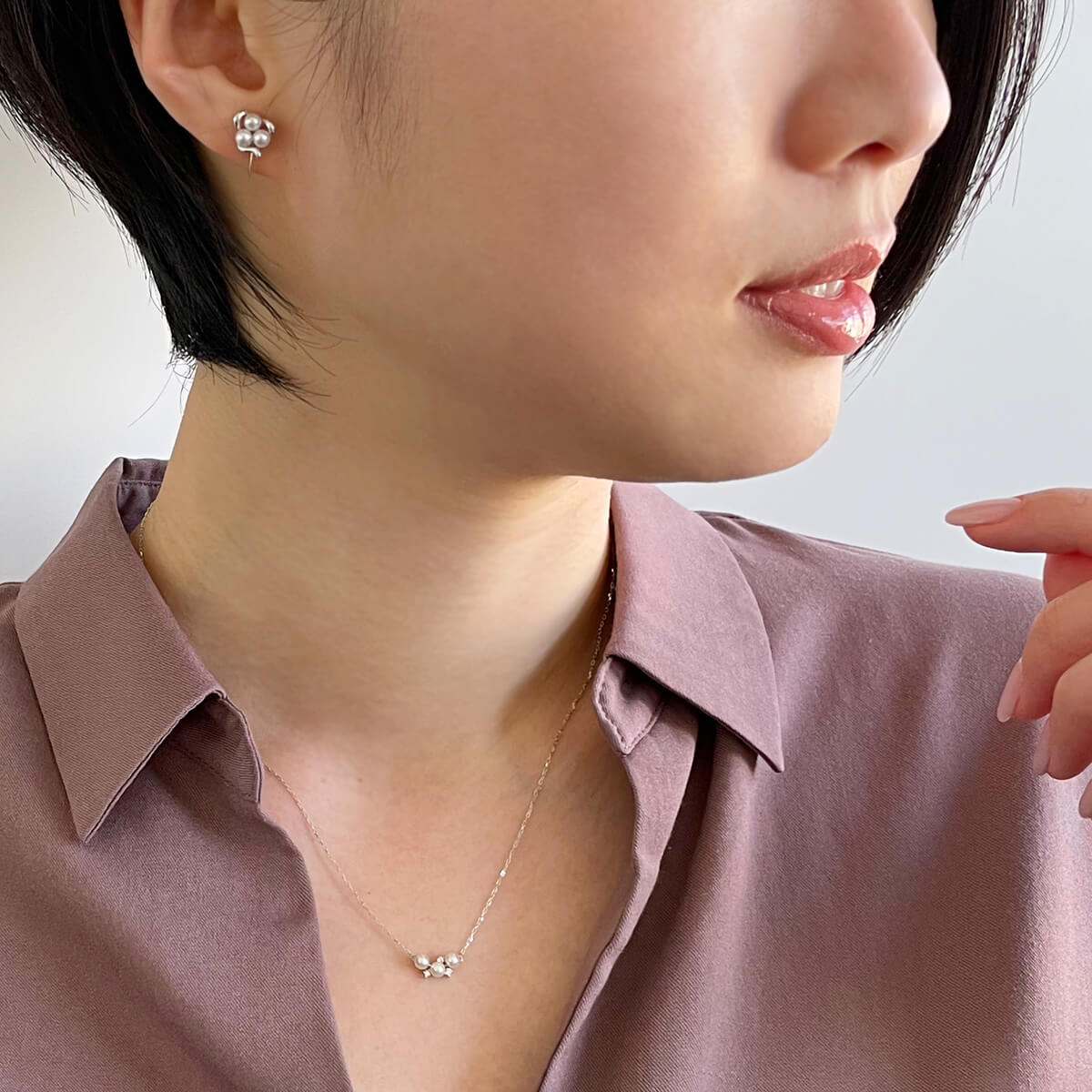 Petit Claire Akoya Pearl Pendant 3.0–3.5mm K18WG/YG