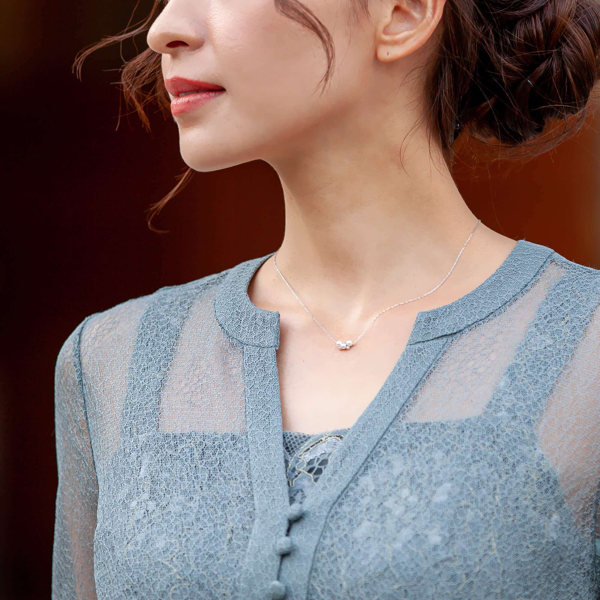 Petit Claire 阿古屋珍珠吊飾 3.0–3.5 mm K18WG/YG