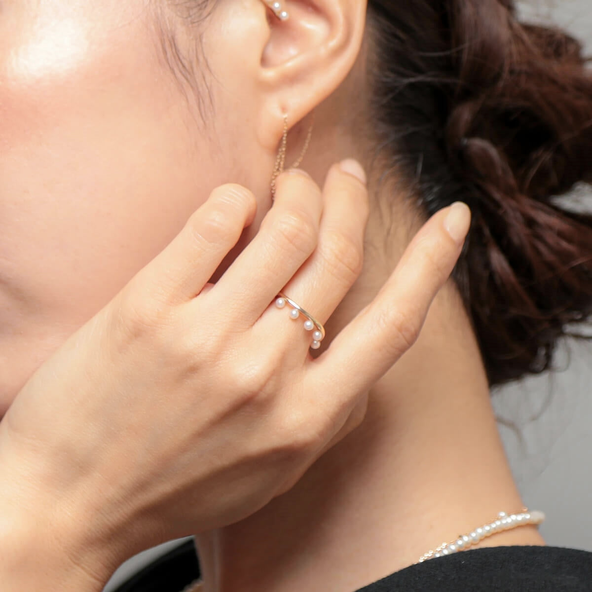 enSTYLE Freshwater Pearl Ring 2.5–3.0 mm K10YG