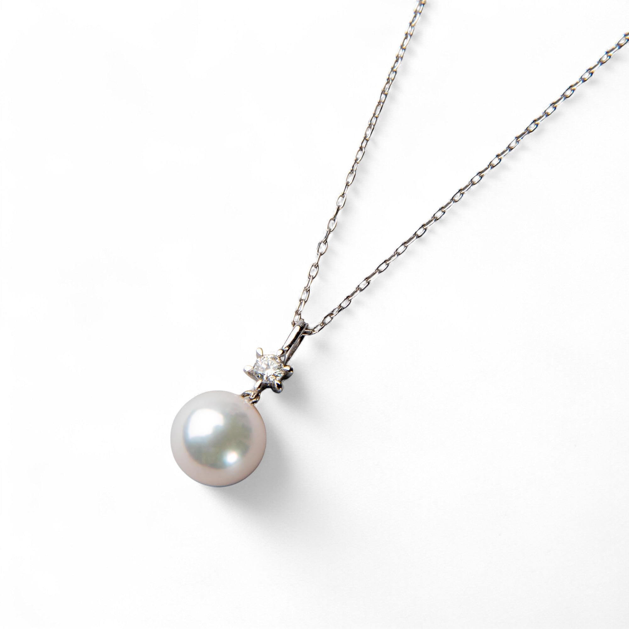 Akoya Pearl Pendant 7.5-8.0mm K18WG/K18YG