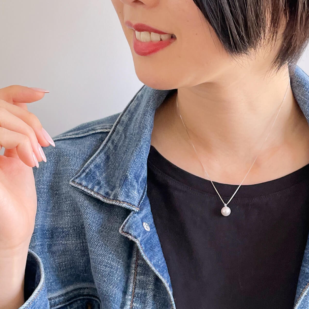Akoya Pearl Single Pendant 8.0–8.5mm K18WG/K18YG