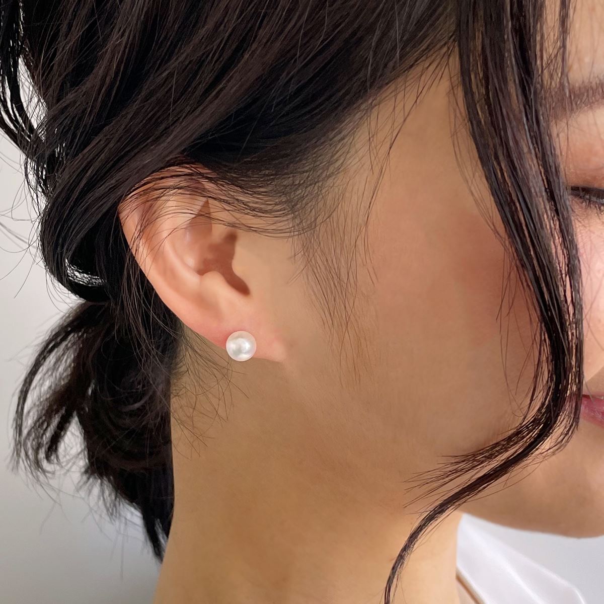 Akoya Pearl Stud Earrings 8.0–8.5mm PT900