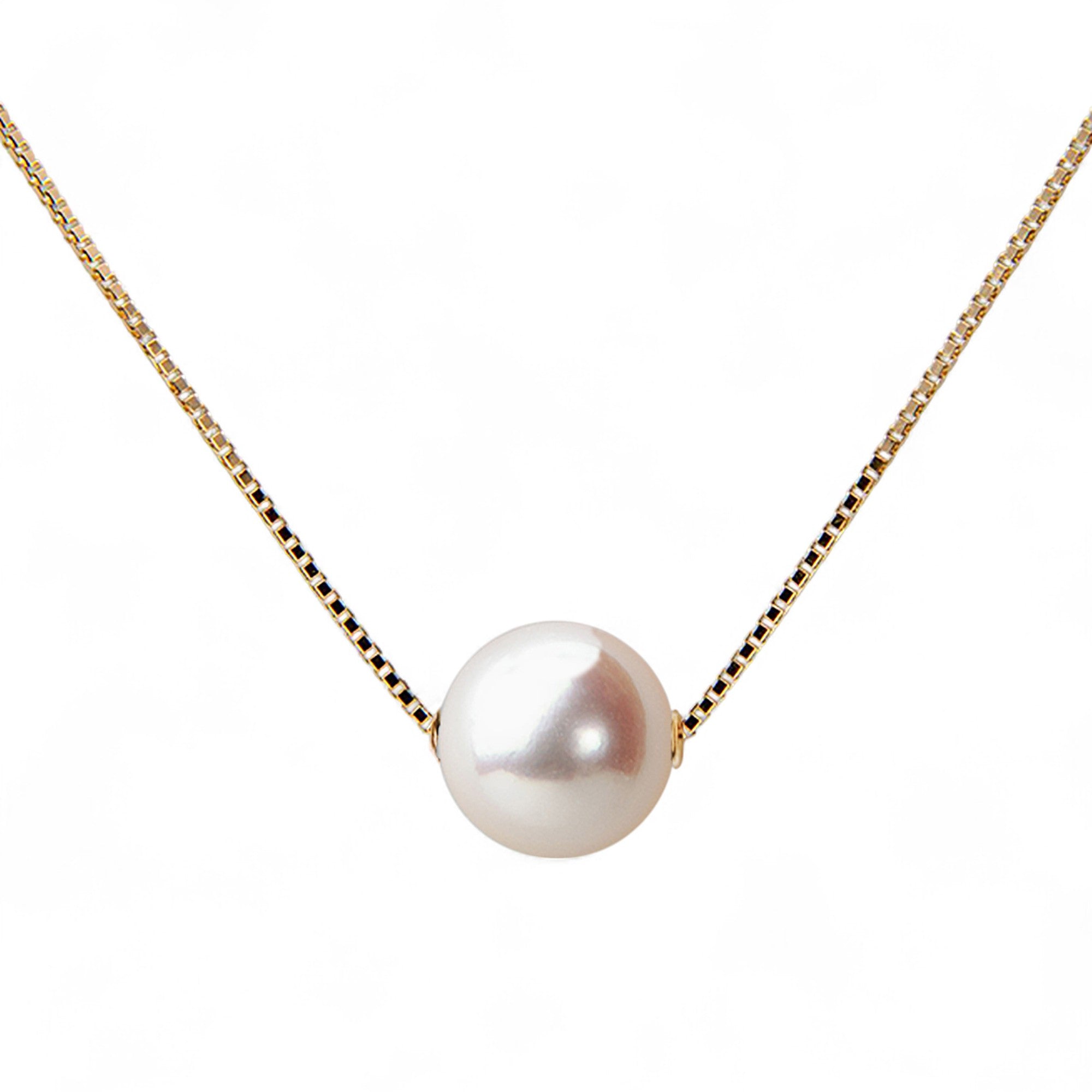 Aurora HANADAMA Akoya Pearl Through Pendant Necklace 8.5–9.0mm K18YG/PT850 -Premium-