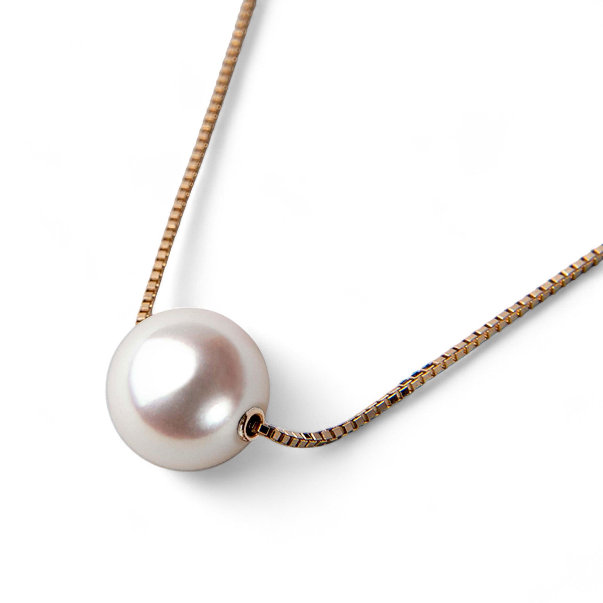 Aurora HANADAMA Akoya Pearl Through Pendant Necklace 8.5–9.0mm K18YG/PT850 -Premium-