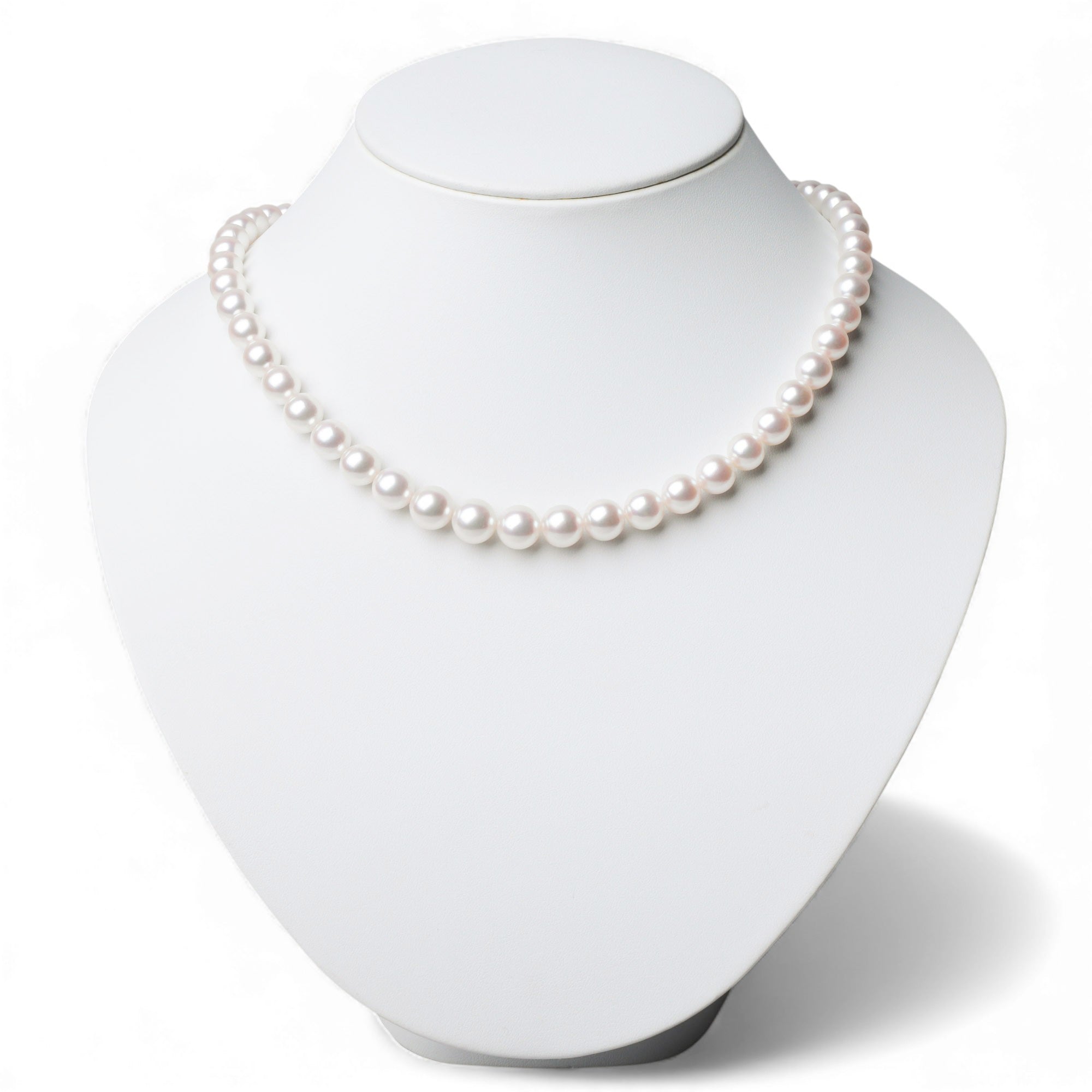 花珠 Akoya 珍珠项链 7.0-9.5mm - 附 GIA 证书 -