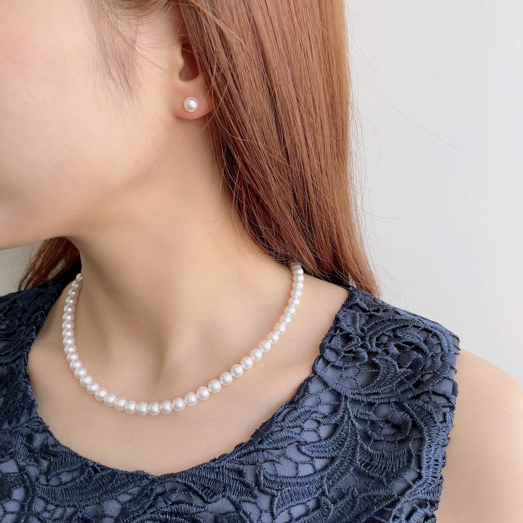 HANADAMA Akoya Pearl Necklace Set 6.0-6.5mm