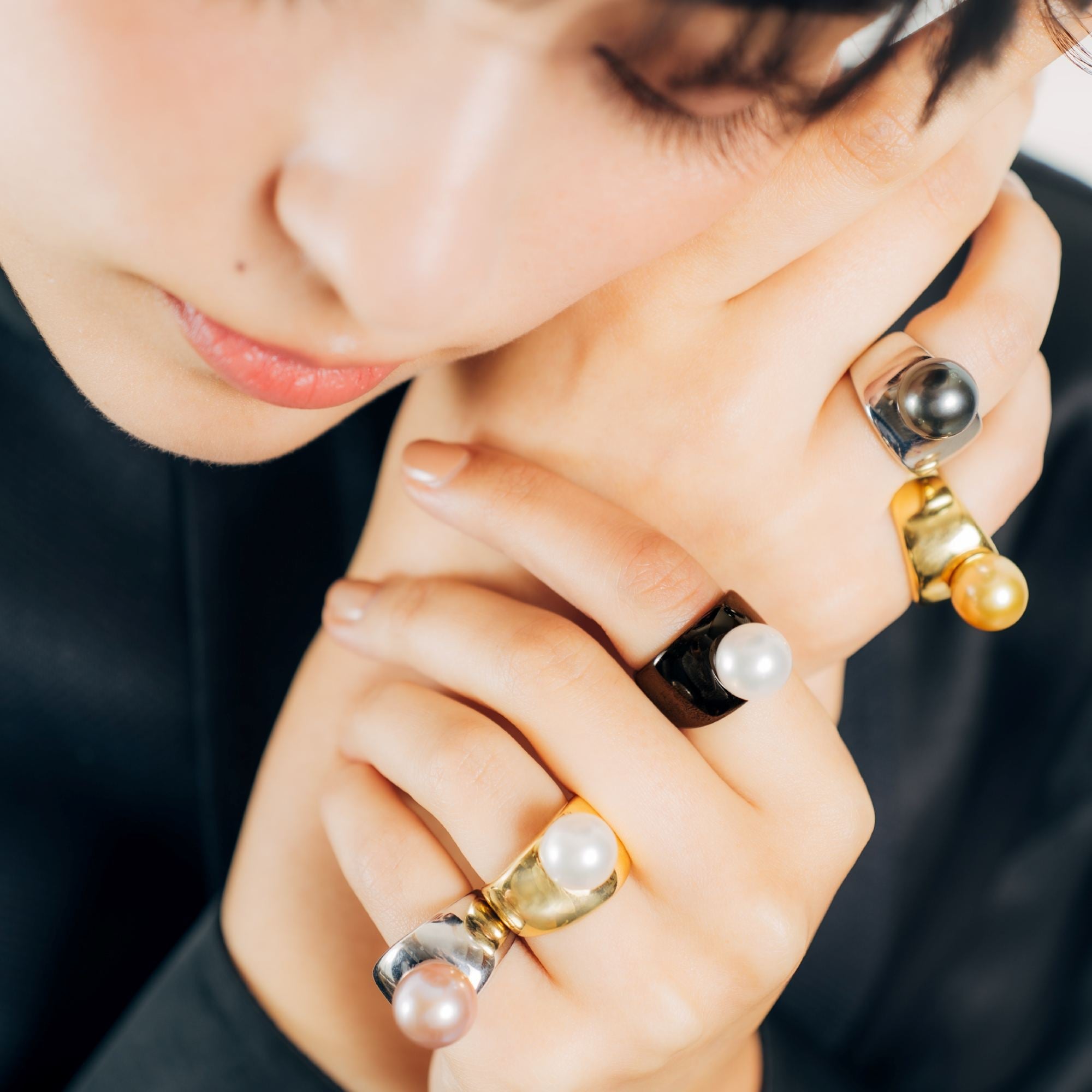 Margot Ring Tahitian Black Pearl 11mmUP SV925