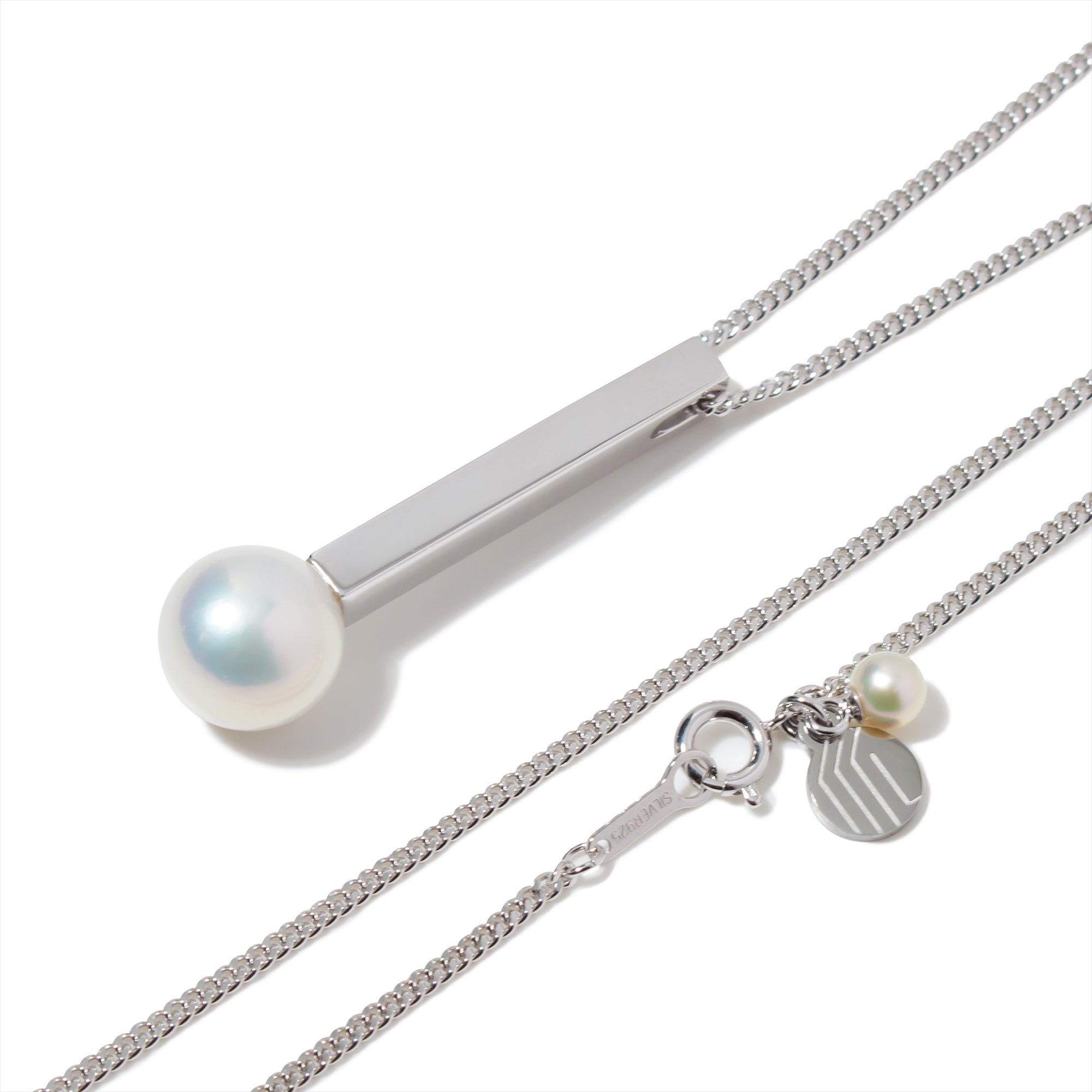 Rectangle Pendant Freshwater Pearl 10mmUP SV925