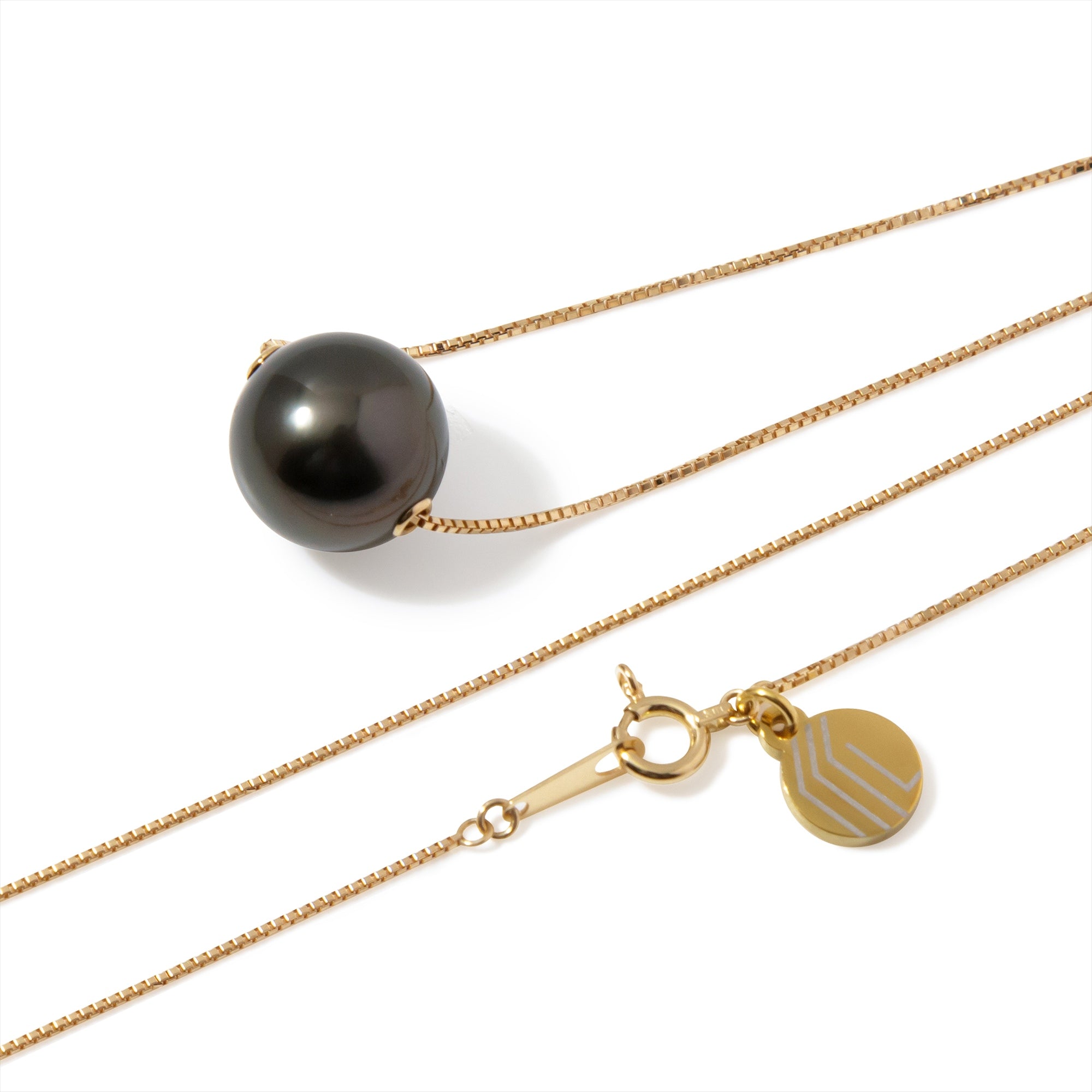 Maelle Pendant Tahitian Black Pearl 11mmUP K18YG