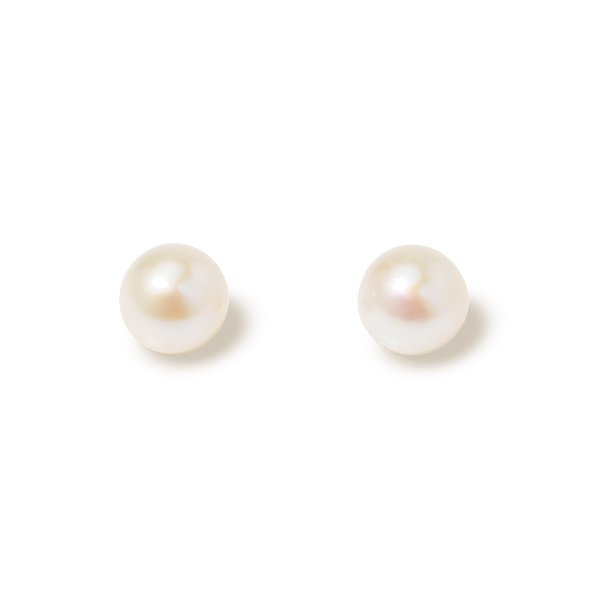 Malolo Hook Earrings Freshwater Pearl 9–12mm White K10YG