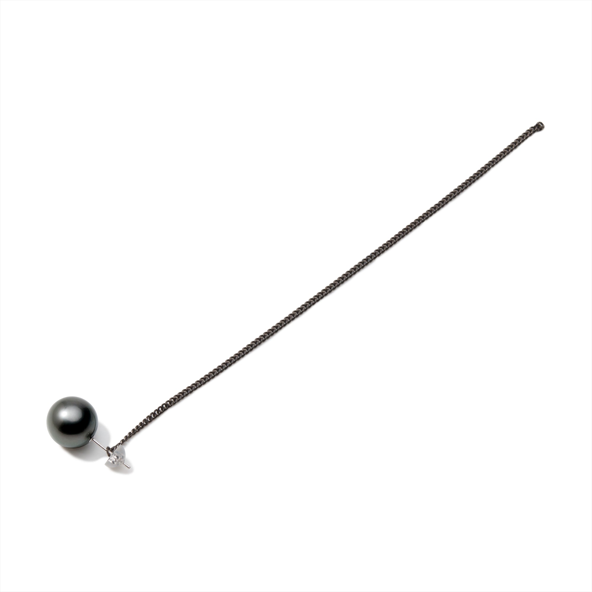 NOIR Manon Earring / Up Pearl (Single) Tahitian Pearl 11mm and above K14WG/SV925 BRhP