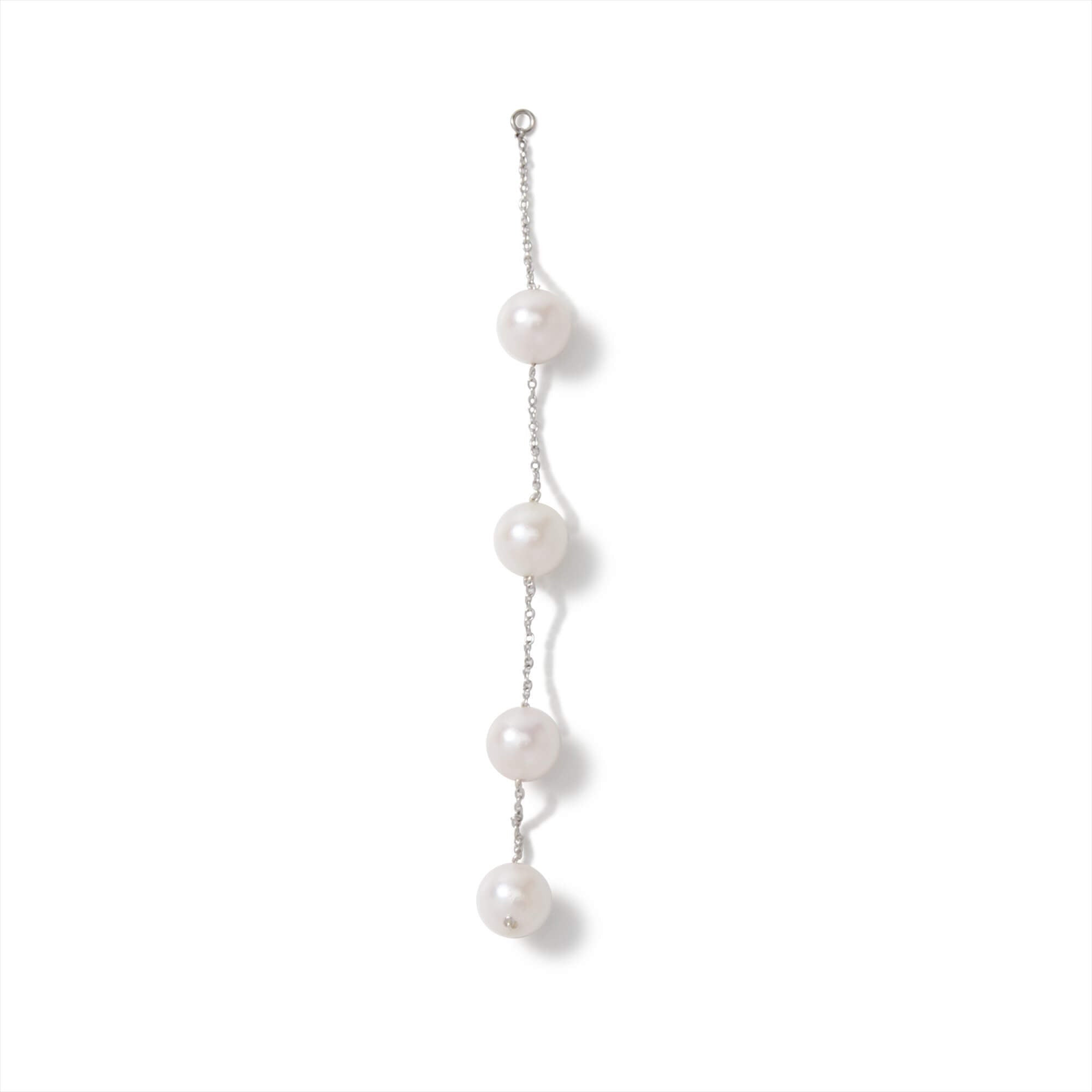 Michele Station Earring (Single) / 8cm Akoya Pearl 6.0-7.0mm K14WG/SV925