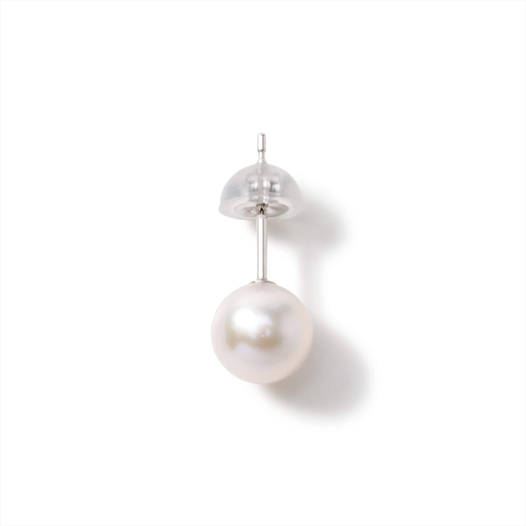 Michele Station Earring (Single) / 8cm Akoya Pearl 6.0-7.0mm K14WG/SV925