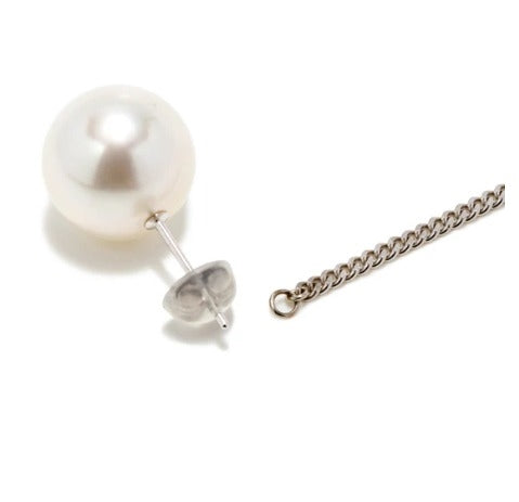 Manon Earring / Up Pearl (Single) Freshwater Pearl 11mm and above K14WG/SV925