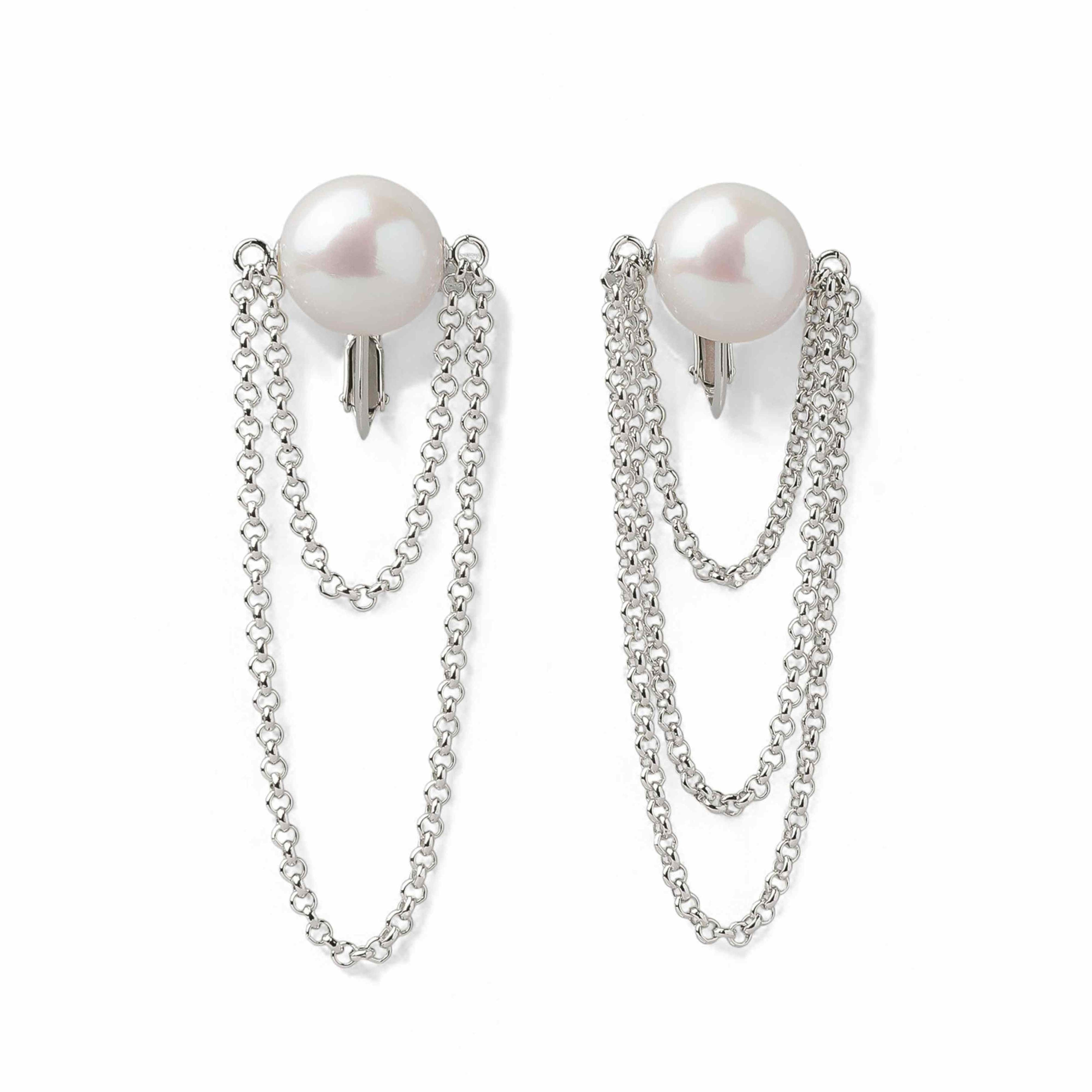 Lian Earrings/Clip-on Earrings Freshwater Pearl 11mm SV925/PT900