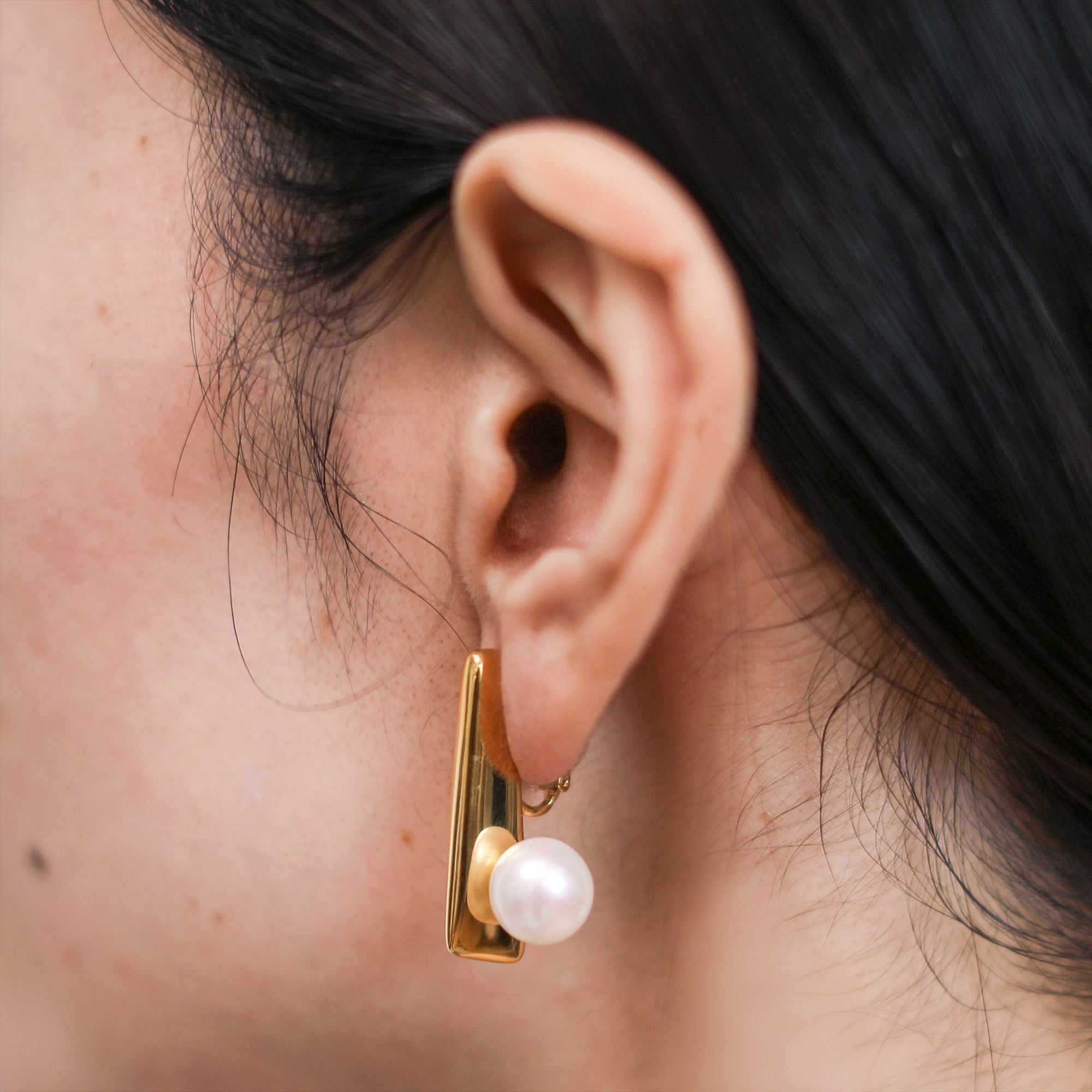 Maud Clip-on Earrings Freshwater Pearl 10mmUP SV925 GP