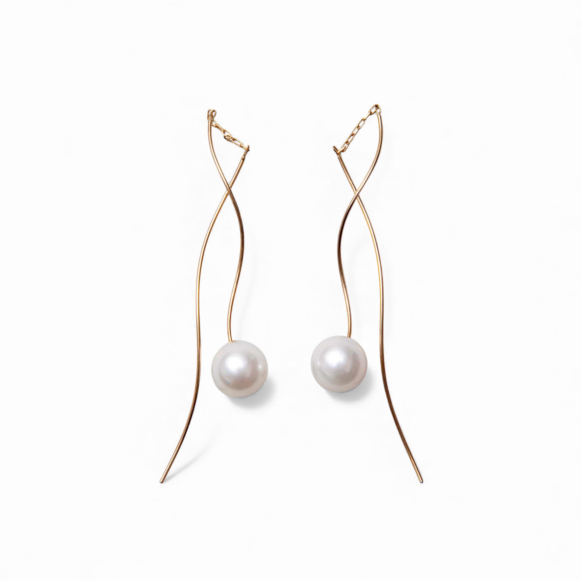 Foglia Akoya Pearl Earrings 7.5-8.0mm K14WG/K18YG/PG