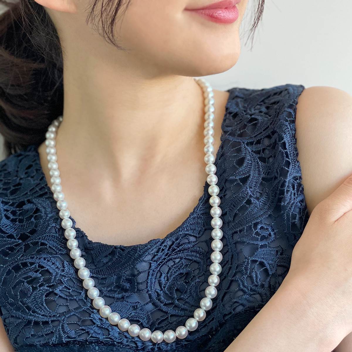 Akoya Pearl Long Necklace 8.0-8.5mm 60cm