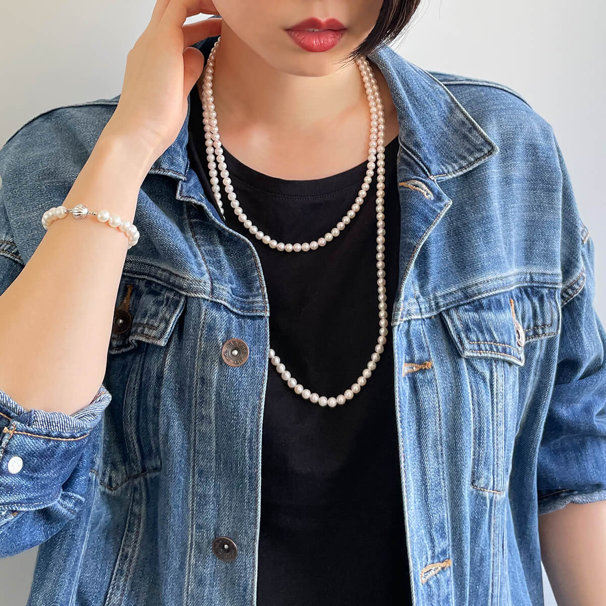 Akoya Pearl Long Necklace 5.5-6.0mm 120cm