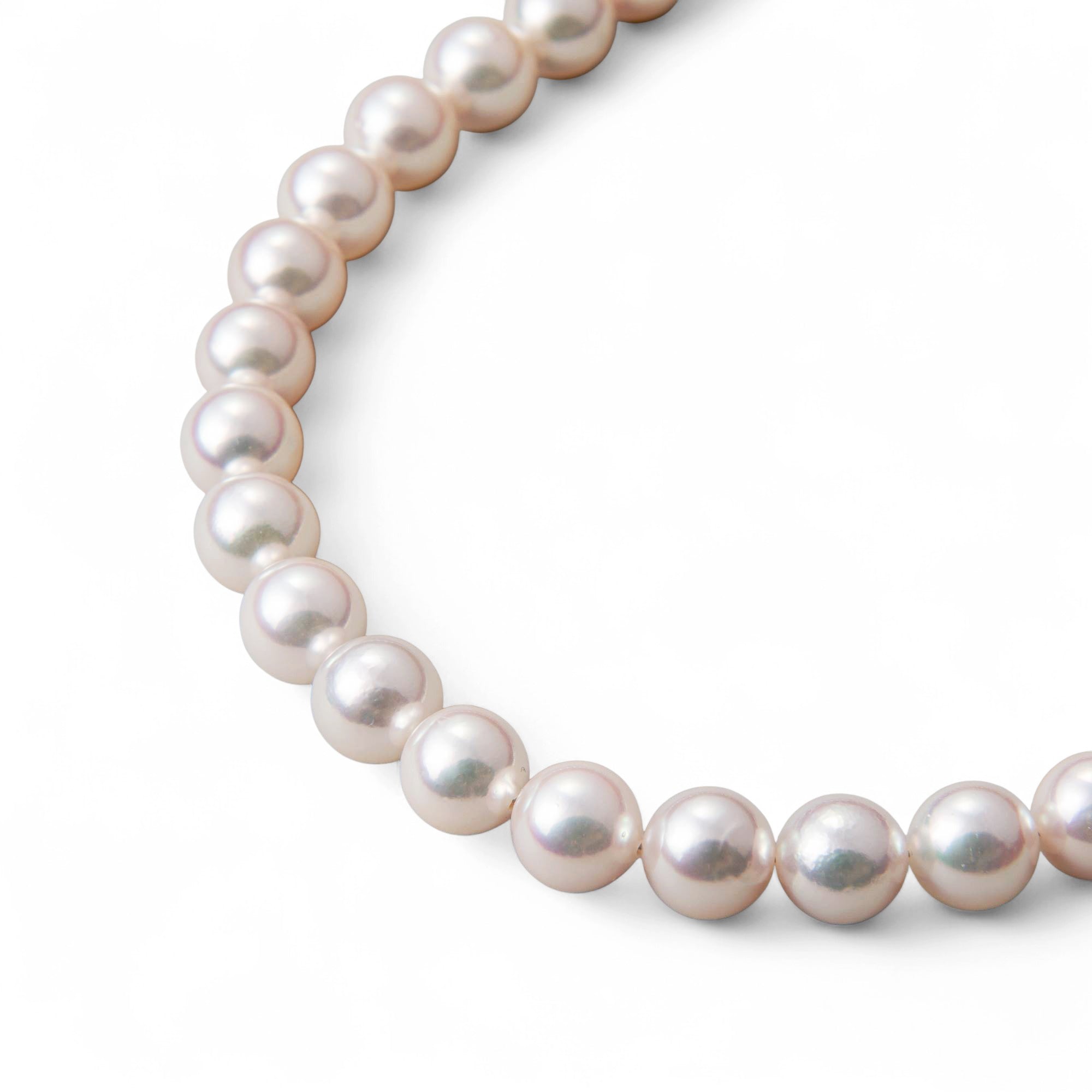 Akoya Pearl Necklace 8.0-8.5mm -Aurora Rose-