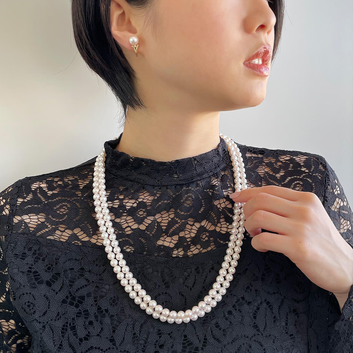 Akoya Pearl Long Necklace 7.0-7.5mm 60cm