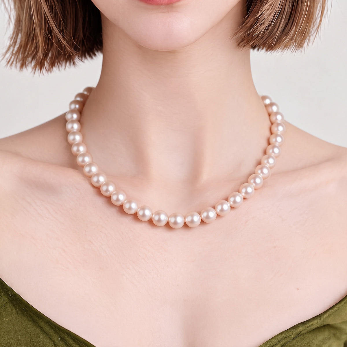 Akoya Pearl Necklace 8.0-8.5mm Aurora Akoya Queen Certified