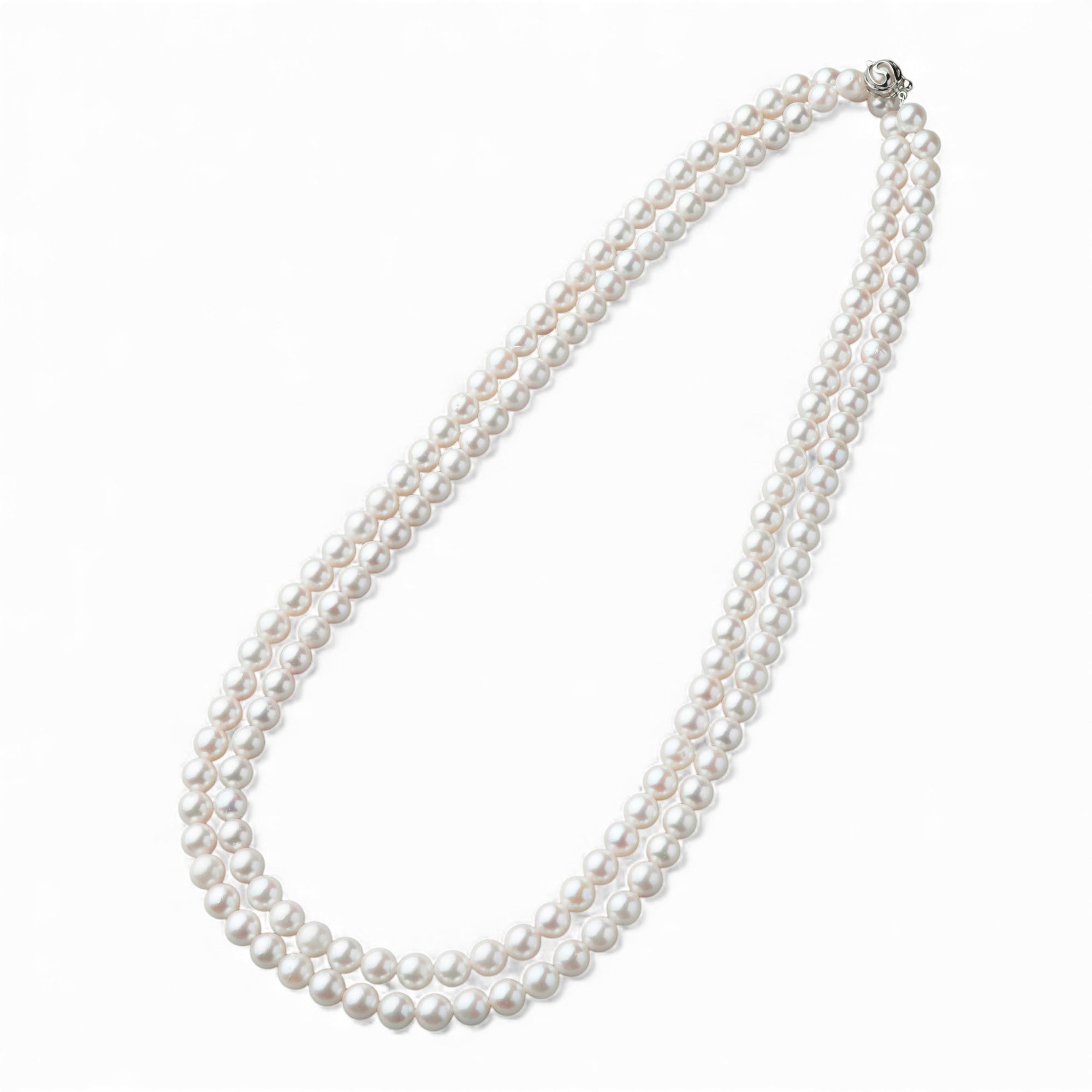 Akoya珍珠長項鍊，珠徑7.5-8.0毫米，長度120厘米