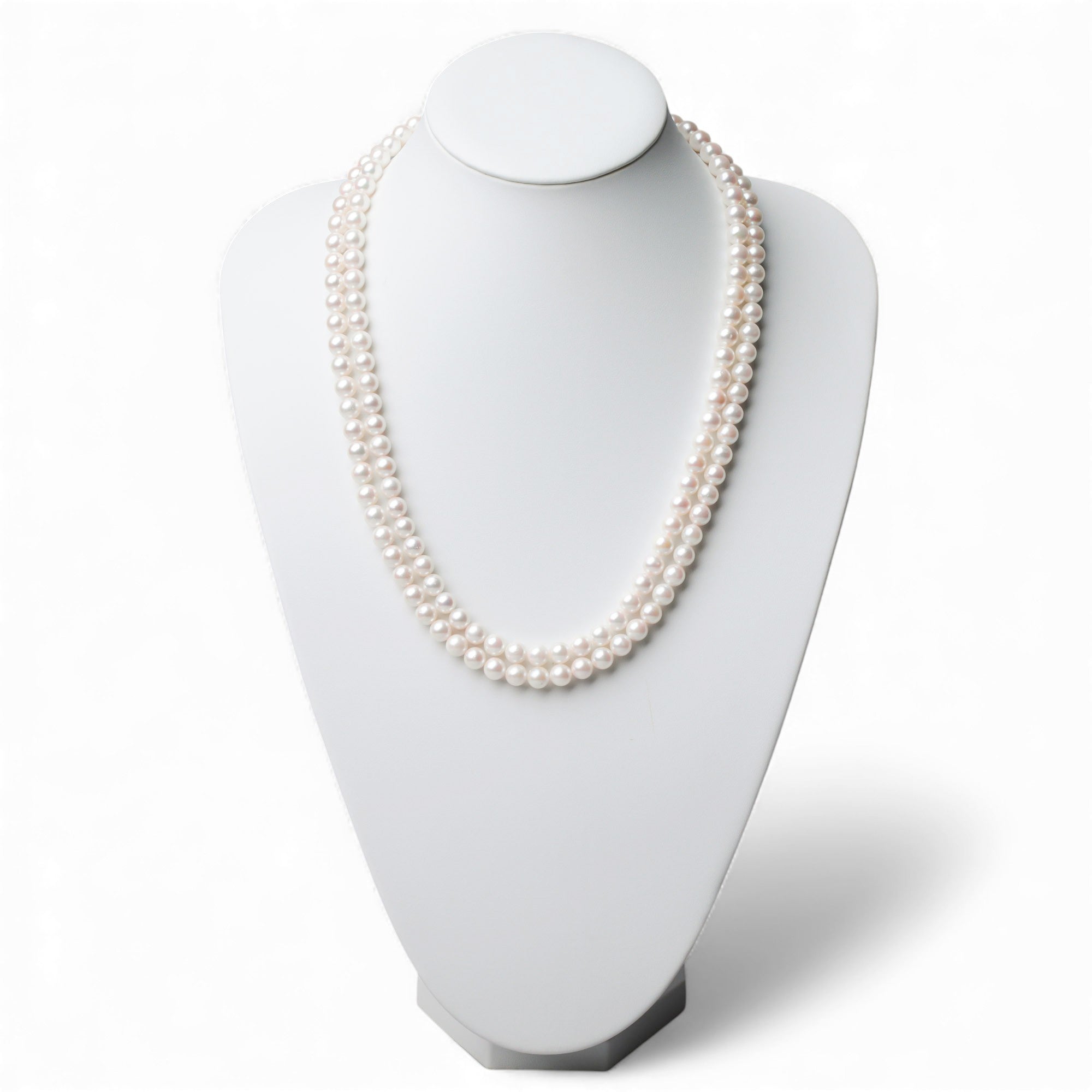 Akoya珍珠長項鍊，珠徑7.5-8.0毫米，長度120厘米