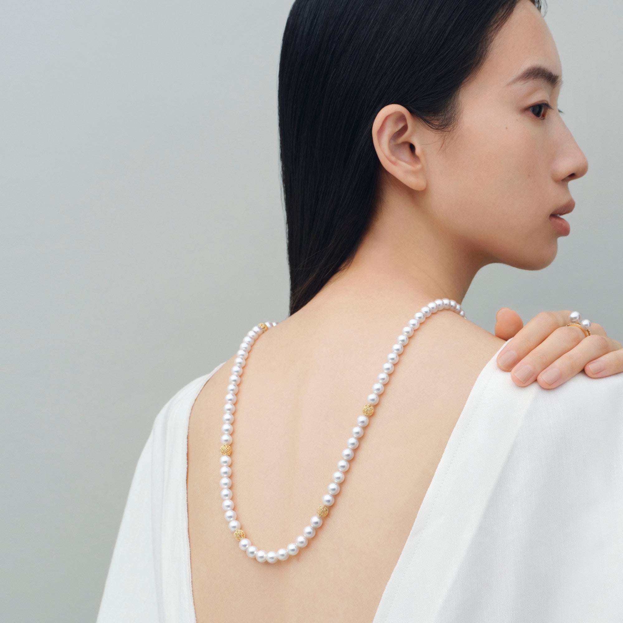 YUI Long Pearl Necklace