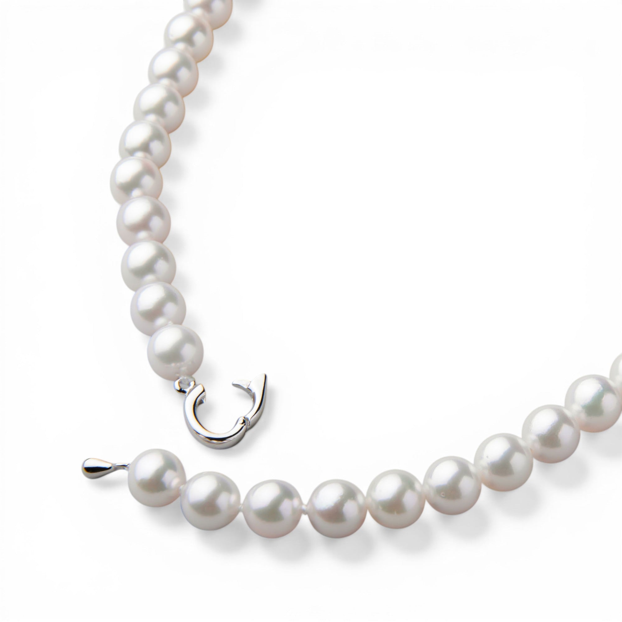 Akoya Pearl Long Necklace 7.0-7.5mm 80cm with Clicker Clasp