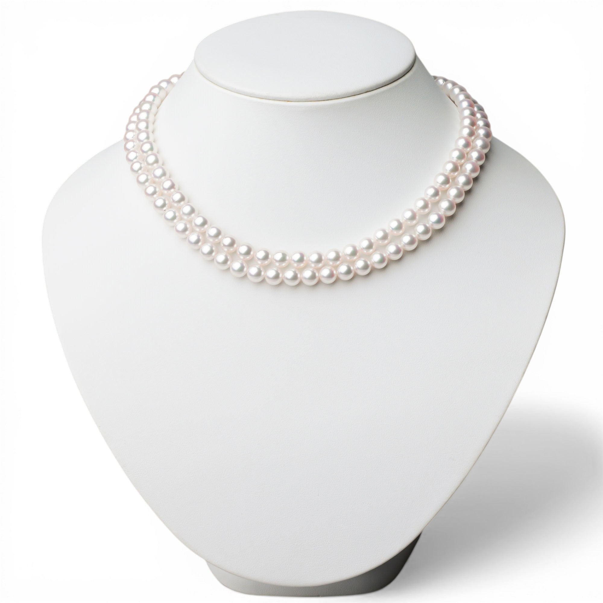 Akoya Pearl Long Necklace 6.5-7.0mm 80cm Diamond Clicker Clasp