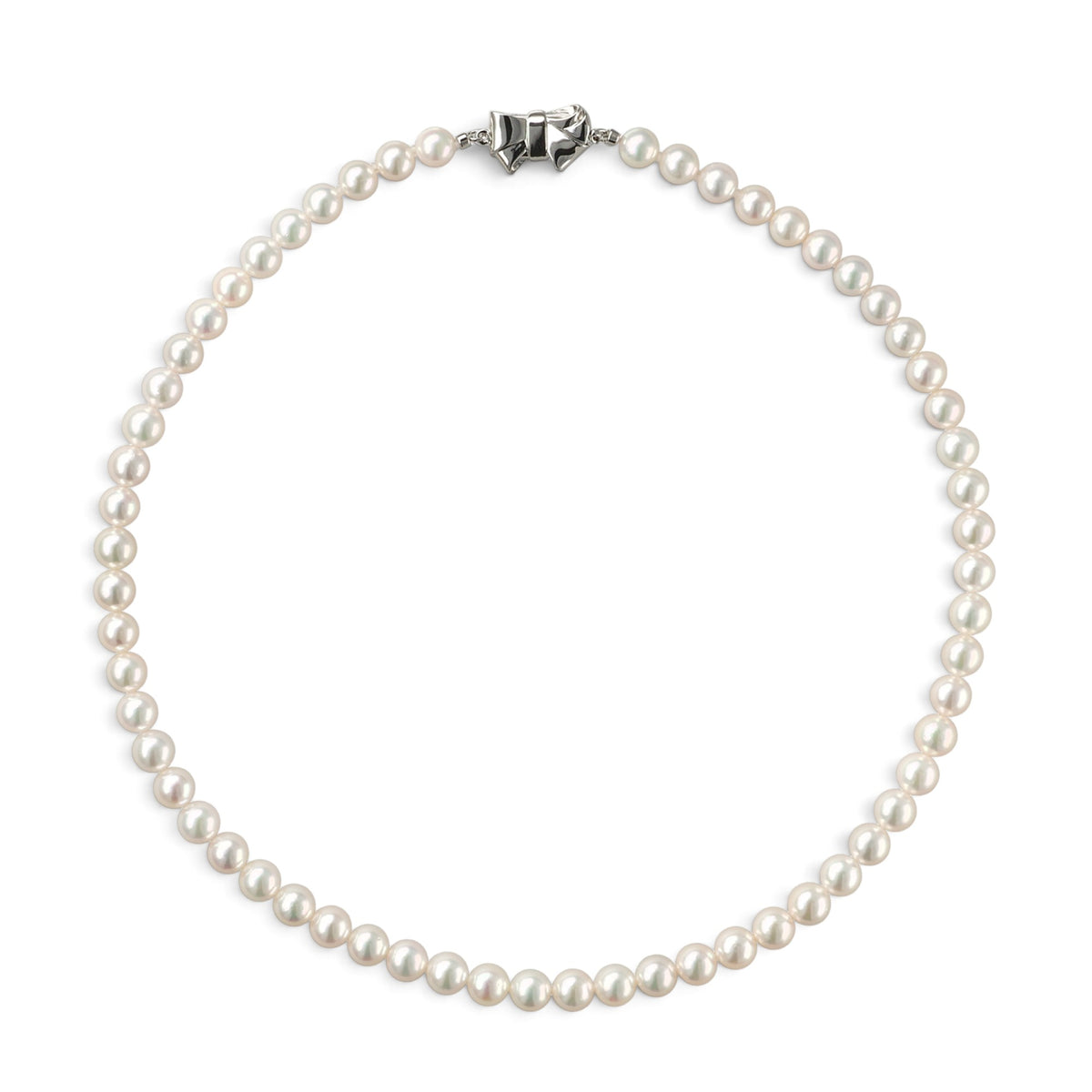 Akoya Pearl Necklace 6.5-7.0mm Ribbon Clasp
