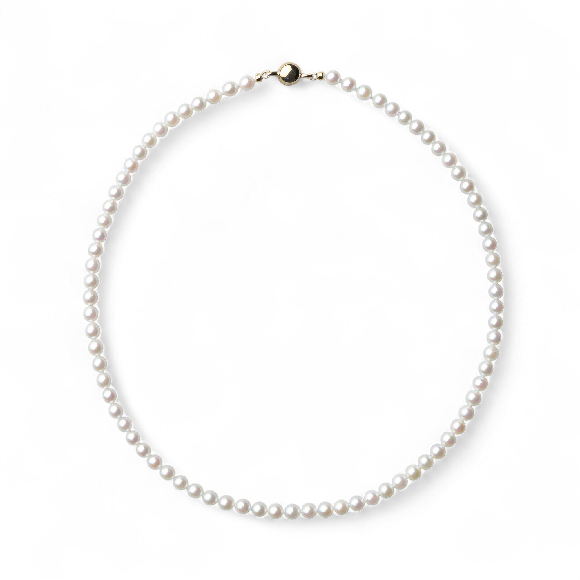 Natural Color Akoya Pearl Necklace 5.0-5.5mm